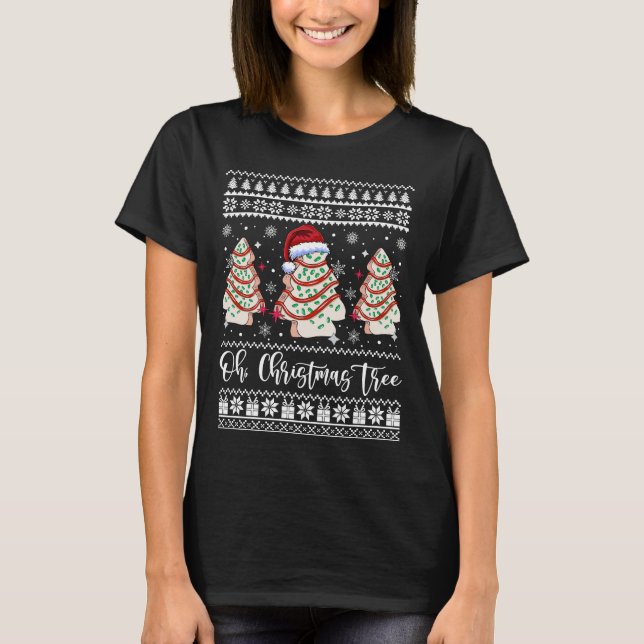 Oh Julgran Cakes T Shirt (Framsida)