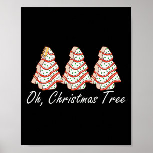Oh Julgran Julafton Träd Cakes Helgdag Pajamas Poster