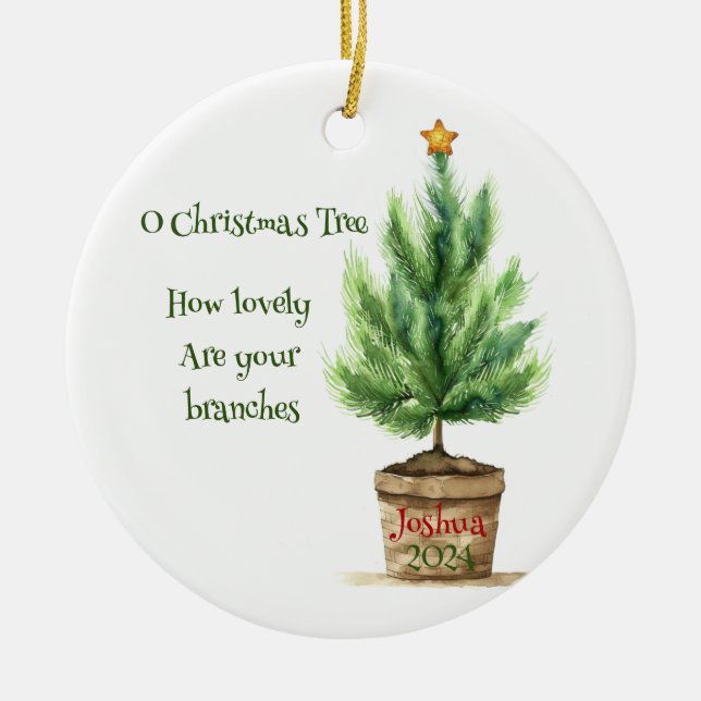 Oh Julgran Personlig Ornament (Framsidan)