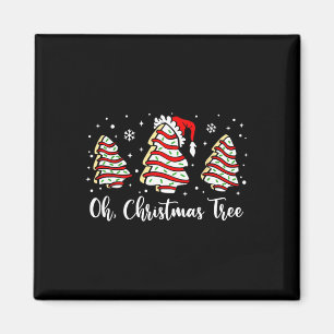 Oh Julgran Santa Hat Cakes Debbie Funny Xma Magnet