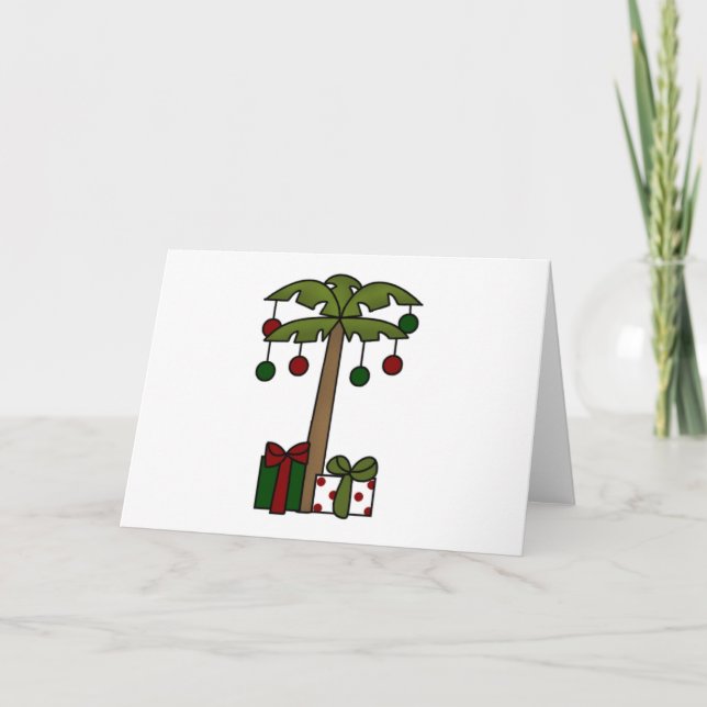 Oh julpalmträd helgkort (Framsida)
