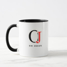 Oh Juses Typography Art Mugg