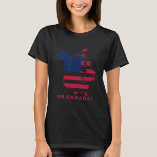Oh Kanada Den 51:a staten Roligt Trump Oh Kanada 2 T Shirt