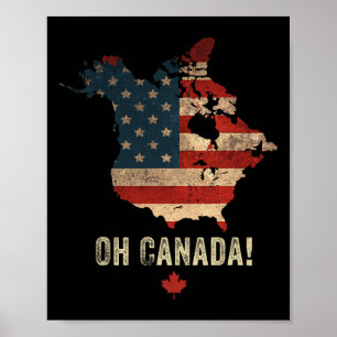Oh Kanada! Rolig Trump 47 Tröja Kanada Och Usa Kar Poster