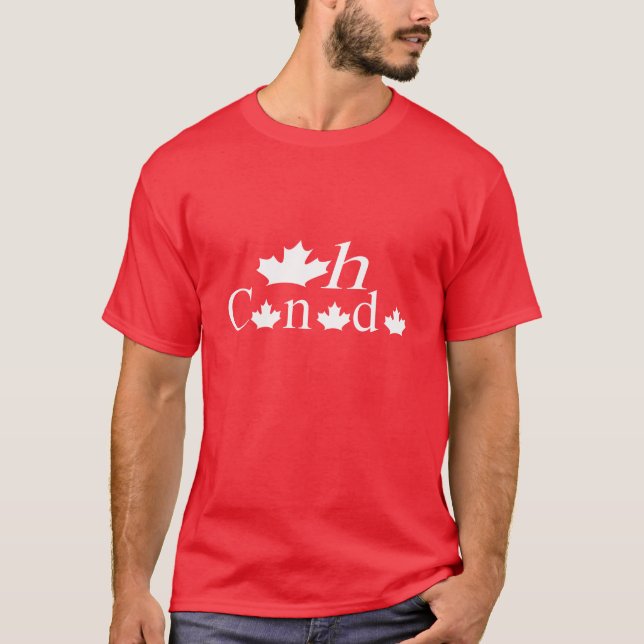 Oh Kanada T-tröja i rött T-shirt (Framsida)