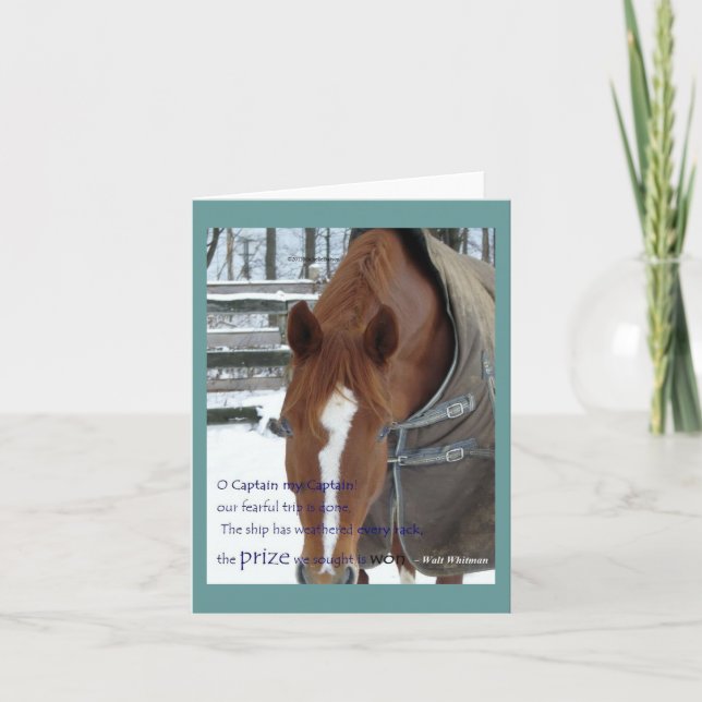 Oh Kapten, mitt kapten Note Card Kort (Framsida)