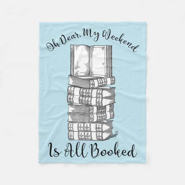 Oh kärt, är min helg All inbokad Fleecefilt (Framsidan)