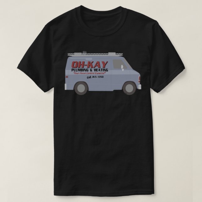 Oh-Kay plumbing van Classic T-Shirt (Design framsida)
