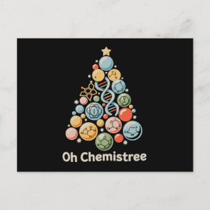 Oh Kemistree Vetenskap Kemi Labb Jul Xmas Helg Vykort