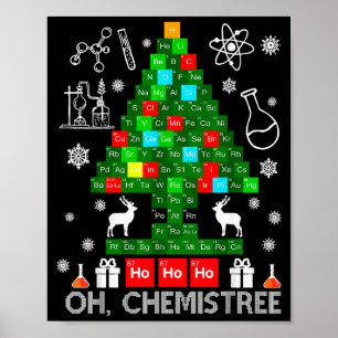 Oh Kemistträd Forskare Kemisk Jul Xmas Te Poster