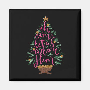 Oh Kom Låt oss Adore Him Jesus Kristus Magnet