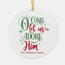 Oh Kom Låt oss Adore honom Photo jul Julgransprydnad Keramik