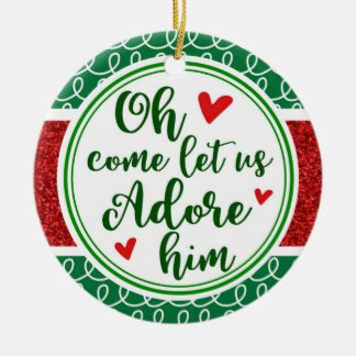 Oh l5At komen oss älska honom glittertrojul Julgransprydnad Keramik