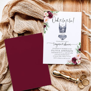 Oh la Bra Lingerie Inbjudningskort för möhippan