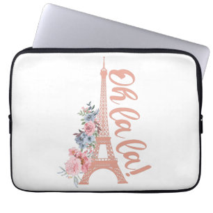 Oh La - Eiffel Torn Paris Frankrike Laptop Fodral