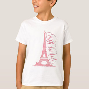 Oh La - Eiffel Torn Paris Frankrike T Shirt