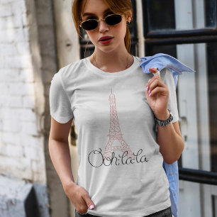 Oh la Eiffel Torn Tee Shirt