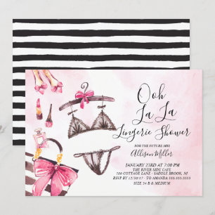 Oh La Lingerie Inbjudningskort för möhippan