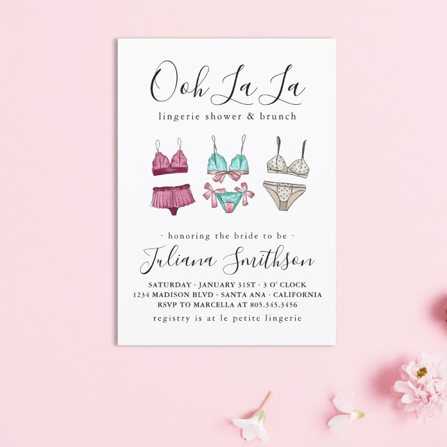 Oh La Lingerie Möhippa Inbjudningar (Skapare uppladdad)
