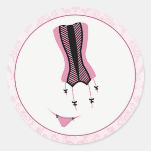 Oh La {Lingerie} Stickers Runt Klistermärke