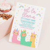 Oh La Llama Rainbow and Stars Baby Shower