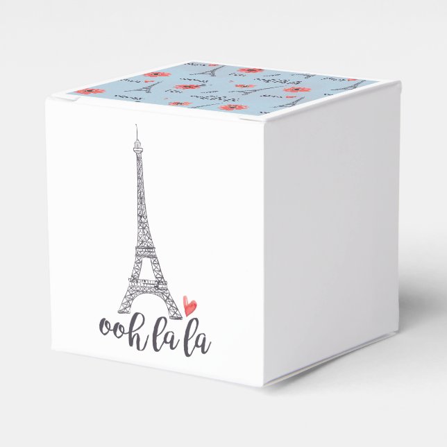 Oh la Paris Favor Box Presentaskar (Framsidan Sidan)