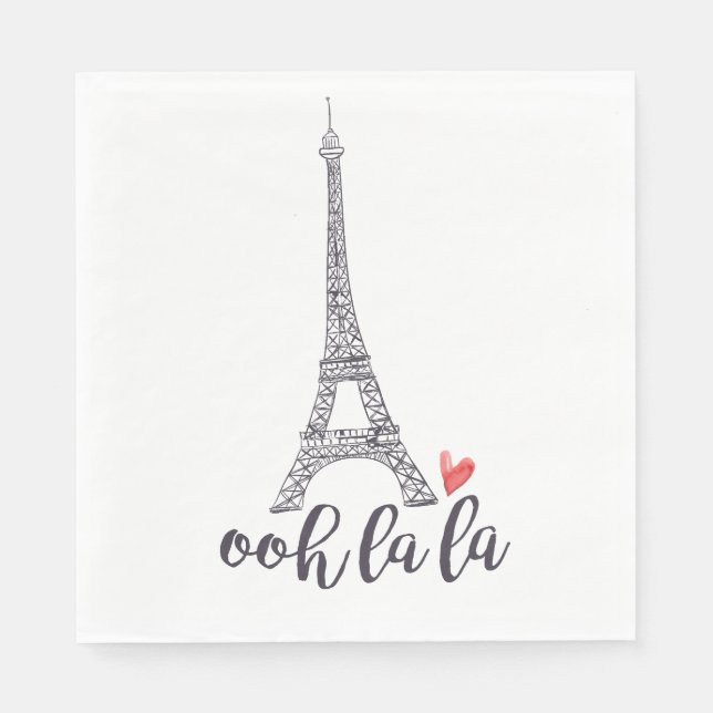 Oh la Paris Napkins Pappersservett (Framsidan)