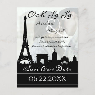Oh La Paris Skyline Anpassningsbar Photo Meddelande Vykort