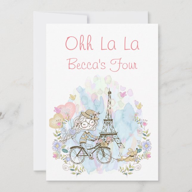 Oh La Parisian Inbjudningar (Framsida)