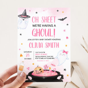 Oh Lakan Ghoul Halloween Baby Shower Inbjudningar