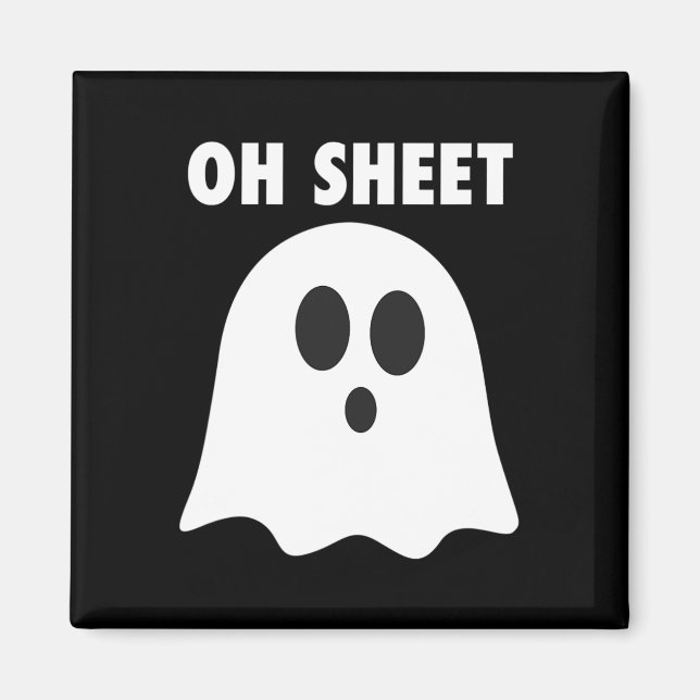 Oh Lakan - Humous Halloween Ghost Pun Oh Lakan M Magnet (Framsidan)