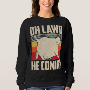 Oh Lawd he Comin' Retro Stil Vintage Cat Meme T Shirt