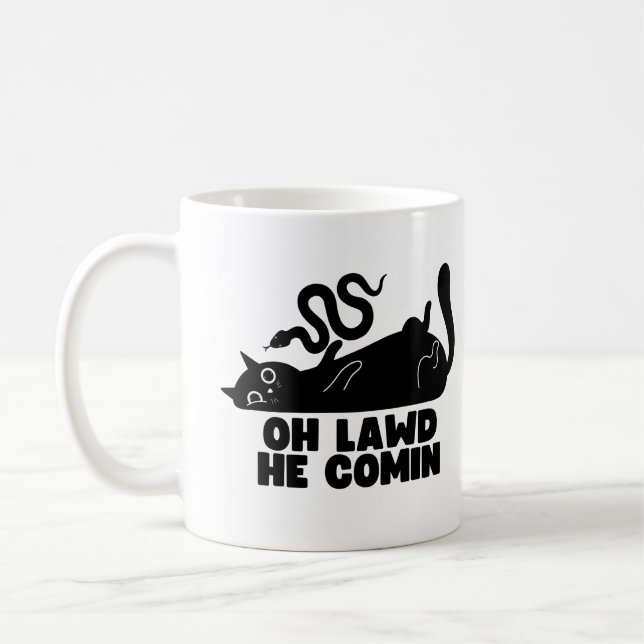 Oh Lawd He Kommer Kaffemugg (Vänster)