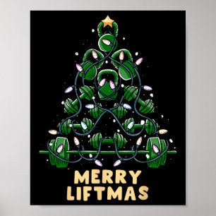 Oh Liftmas Träd Kettlebell Gym Ugly God jul Poster