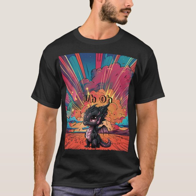 Oh Little Dragon T Shirt (Framsida)