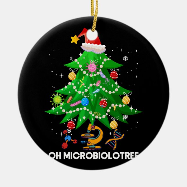 Oh Microbiolotree Microbiolog Julgran Mi Julgransprydnad Keramik (Framsidan)