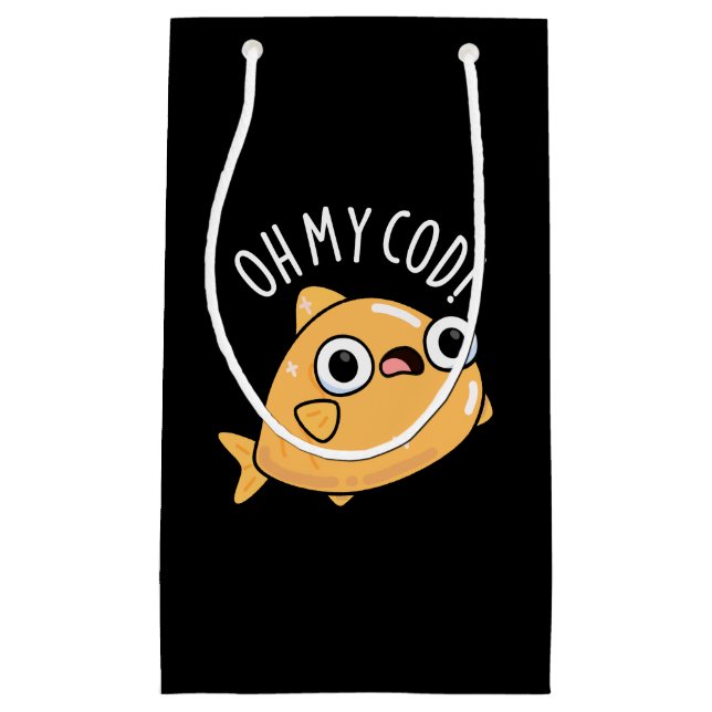Oh My Cod Funny Fish Pun Mörk BG (Framsidan)