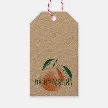 Oh My Darling Clementine Kraft Gift Märkres Set of