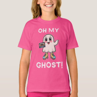 Oh My Ghost! Cute Punning Ghost on Skates T Shirt