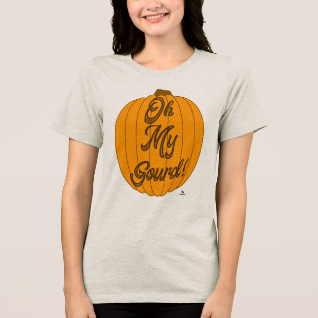 Oh My Gourd Fall Pumpkin Art Slogan T Shirt (Framsida)
