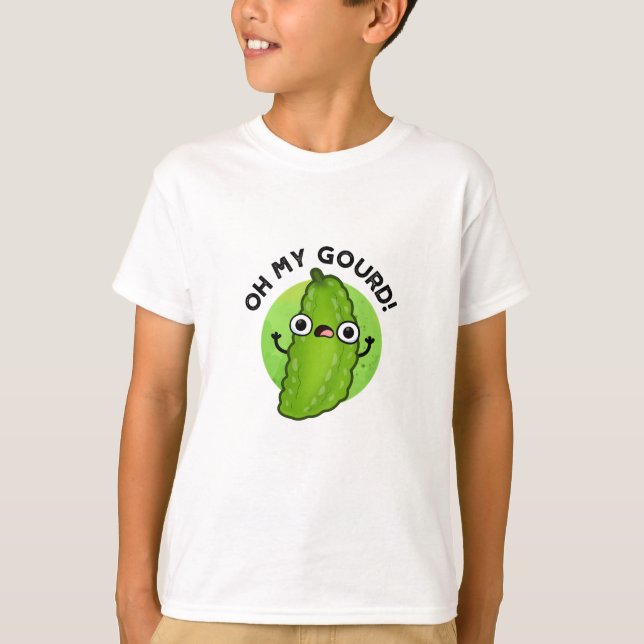 Oh My Gourd Funny Veggie Pun T Shirt (Framsida)