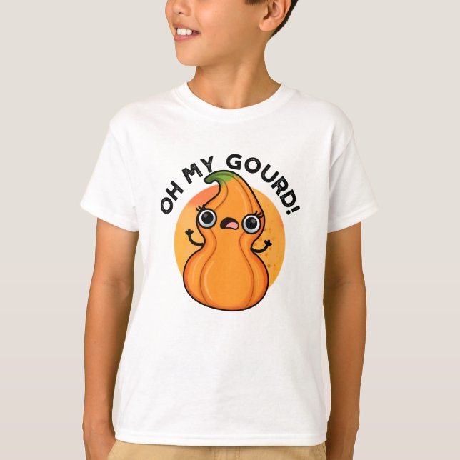 Oh My Gourd Funny Veggie Pun T Shirt (Framsida)