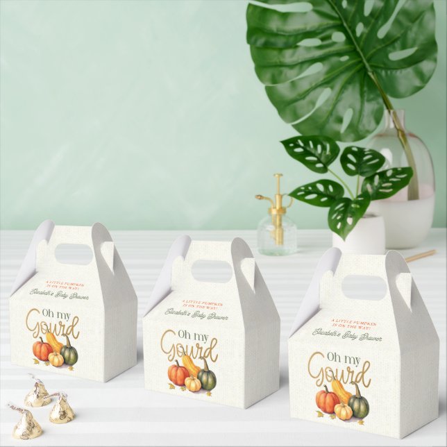 Oh My Gourd Little Pumpkin Baby Shower Presentaskar (Multipel)