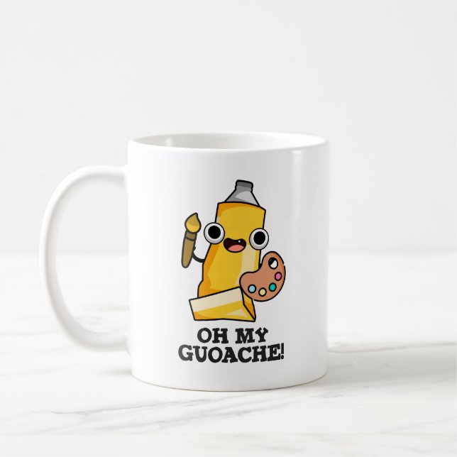 Oh My Guoache Funny Artist Paint Pun Kaffemugg (Vänster)