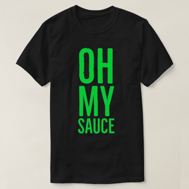 Oh My Sauce Vitlic Cilantro Premium T Shirt (Design framsida)