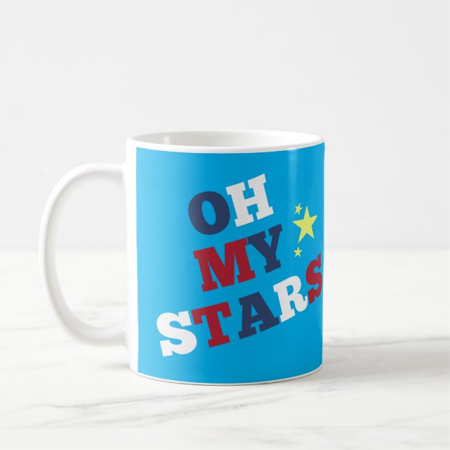 "Oh My Stars" Patriotic Kaffemugg (Vänster)