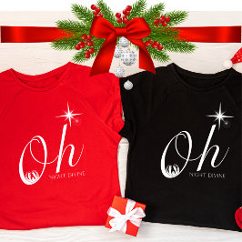 Oh Night Divine Christian Sång Jesus T Shirt