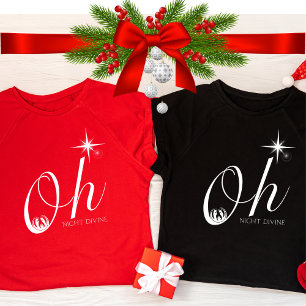 Oh Night Divine Christian Sång Jesus T Shirt