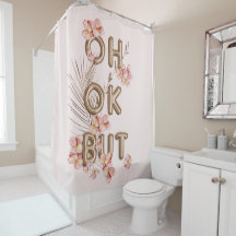 OH OK MEN- Girly Trendig RoseGold Flower Motivatio