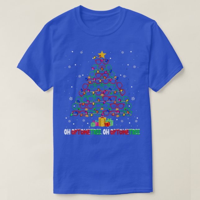 Oh Optometree Xmas Tree Xmas Lights Sunglasses Opt T Shirt (Design framsida)